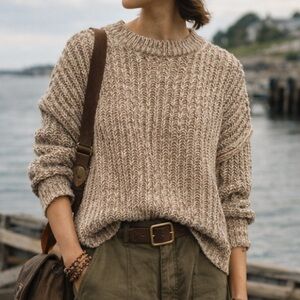 Banana Republic Tan Crew Neck Sweater
